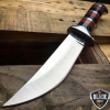 10" STAINLESS STEEL WOOD HANDLE HUNTING KNIFE Survival Skinning Bowie Camping