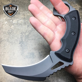 7" HEAVY DUTY TACTICAL HAWKBILL KARAMBIT FIXED BLADE HUNTING KNIFE