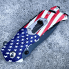 8" AMERICAN FLAG Tactical Spring OPEN Assisted Folding Rescue Knife