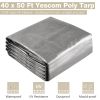 40x50ft Heavy Duty Poly Tarp/ Silver+Black