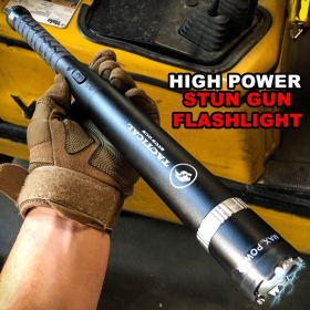 High Power Tactical POLICE Stun Gun LED Flashlight Shock Torch NEW