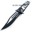 TAC FORCE Spring Assisted Open SAWBACK BOWIE Rescue Pocket Knife Camo