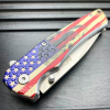 8" MTECH USA Skull American Flag Spring Assisted PATRIOT Folding Pocket Knife