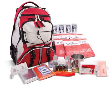 64 Piece Survival Back Pack (Color: Red)