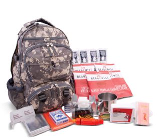 64 Piece Survival Back Pack (Color: Camo)