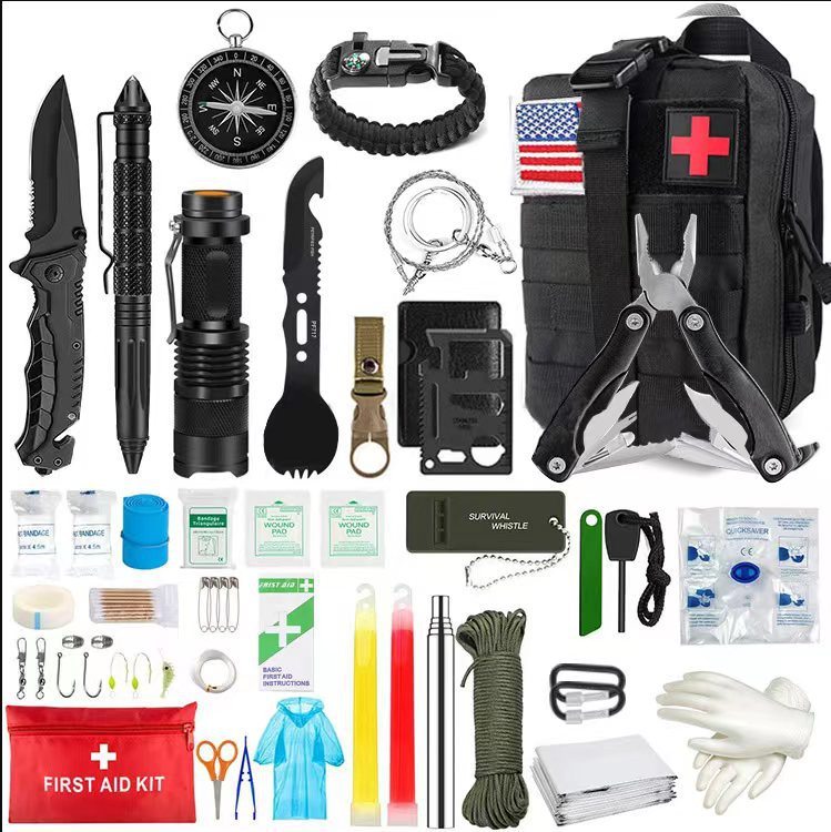 Outdoor SOS Emergency Survival Kit Multifunctional Survival Tool ...