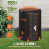 VEVOR Collapsible Rain Barrel, 100 Gallon Large Capacity, PVC Rainwater Collection System Including Spigots and Overflow Kit, Portable Water Tank Stor