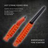 Hot Strike Ferro Rod Fire Starter | Emergency Ferrocerium Tool Premium Striker and Lanyard with Buckle | Large Flint & Steel Survival Kit (5 x 1/2)