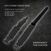 Hot Strike Ferro Rod Fire Starter | Emergency Ferrocerium Tool Premium Striker and Lanyard with Buckle | Large Flint & Steel Survival Kit (5 x 1/2)