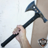 15" Battle Axe BLACK Hatchet Tomahawk Hammer Pin Tactical Fixed Blade